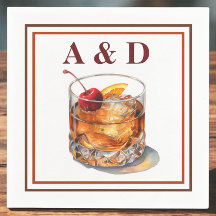 Cóctel Old Fashioned personalizado / Iniciales de