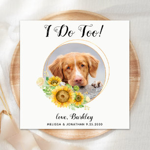 Servilleta De Papel Cóctel personalizado de Boda de perro