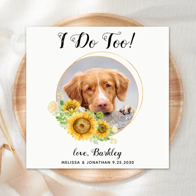 Servilleta De Papel Cóctel personalizado de Boda de perro (Subido por el creador)
