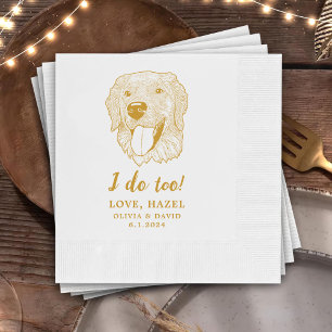 Servilleta De Papel Cóctel Personalizado de Golden Retriever Dog Cheer