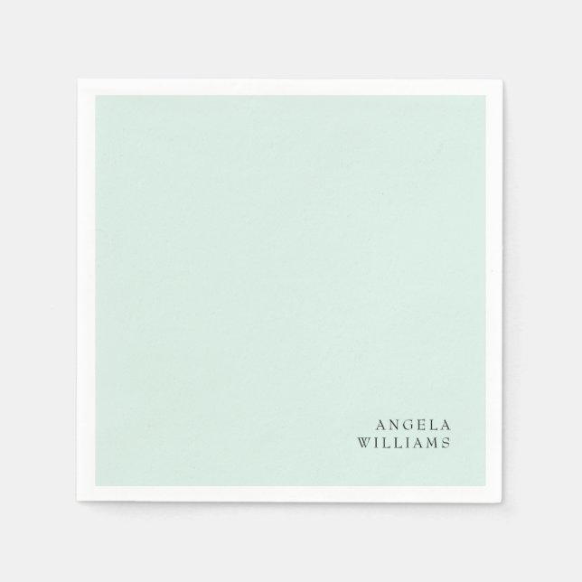 Servilleta De Papel Cóctel Personalizado Mint (Anverso)