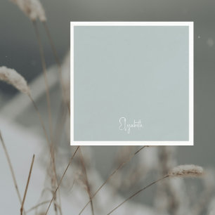Servilleta De Papel Cóctel personalizado Simple Winter Icy Blue