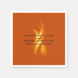 Servilleta De Papel Cóctel romántico Boda de la llama