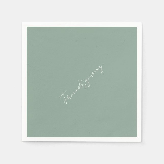 Servilleta De Papel Cóctel Sage Friendding (Anverso)