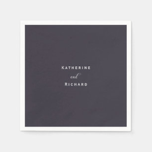 Servilleta De Papel Cóctel simple y moderno Boda de berenjenas