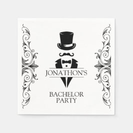 Servilleta De Papel Cóctel Tuxedo Bacheler Party