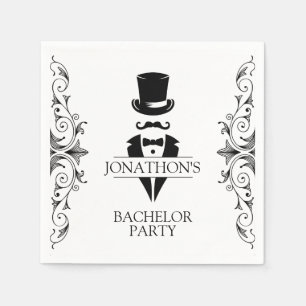 Servilleta De Papel Cóctel Tuxedo Bacheler Party