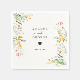 Servilleta De Papel Cócteles Bodas de Wildflowers