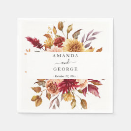 Servilleta De Papel Cócteles Bodas florales