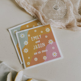 Servilleta De Papel Cócteles de Boda Disco Retro