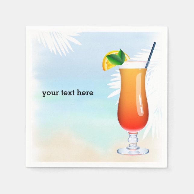 Servilleta De Papel Cócteles de verano (Anverso)