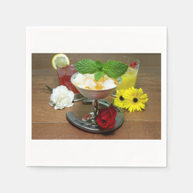 Servilleta De Papel Cócteles del Triple Crown (Anverso)