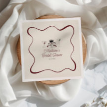 Cócteles dibujados a mano Wavy Frame Bridal Shower