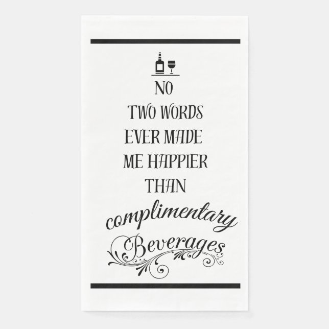 Servilleta De Papel Cócteles divertidos sin cócteles Bebidas servillet (Anverso)
