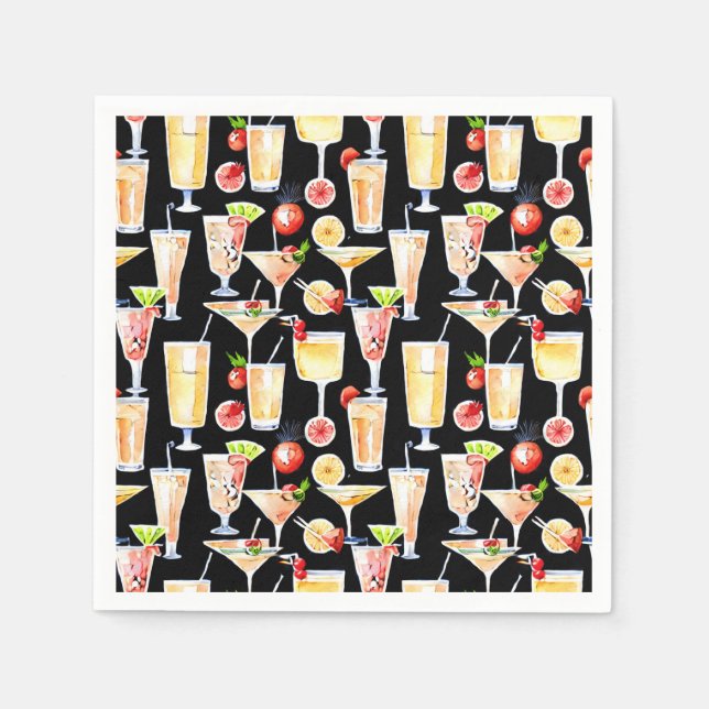 Servilleta De Papel Cócteles favoritos (Anverso)