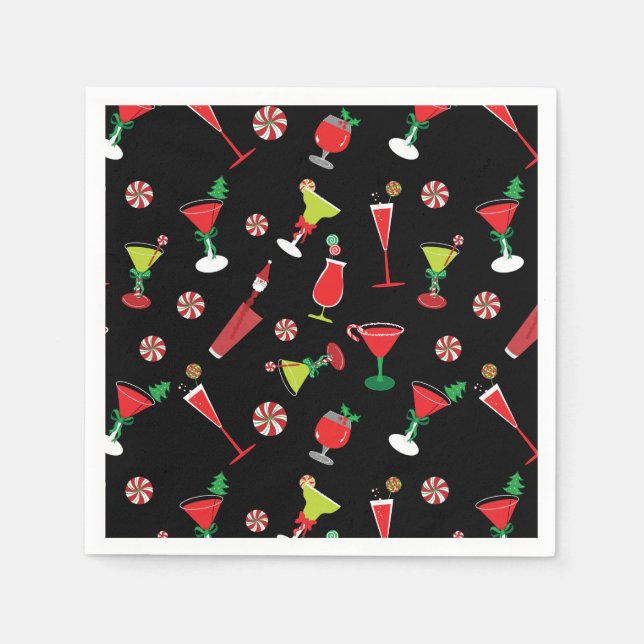 Servilleta De Papel Cócteles Navidades festivos (Anverso)