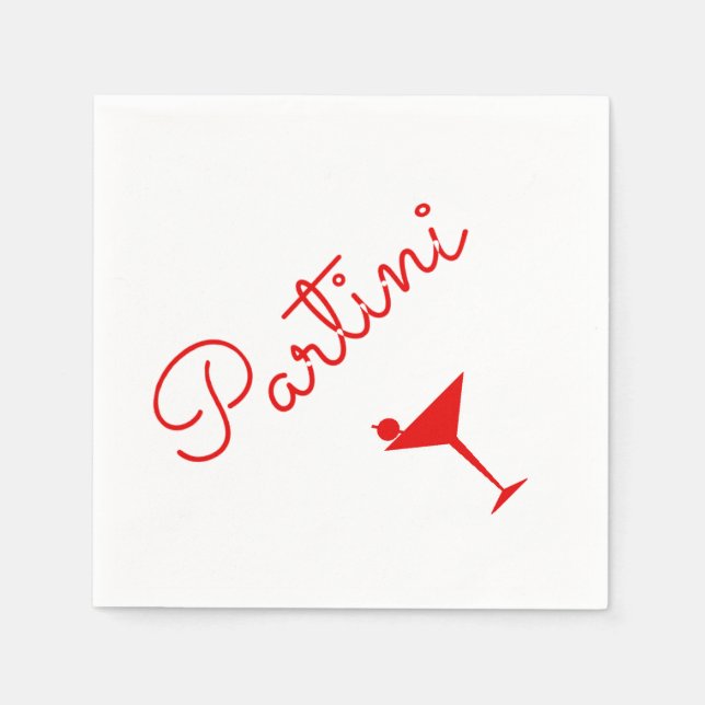 Servilleta De Papel Cócteles Partini Martini (Anverso)