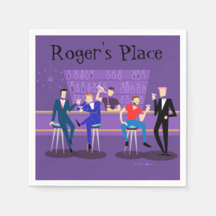 Servilleta De Papel Cócteles Retro Gay Bar