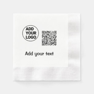 Servilleta De Papel código q r mínimo simple añadir logotipo código de