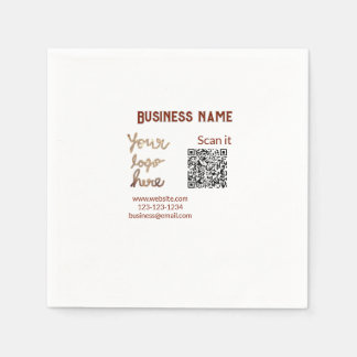 Servilleta De Papel código q r simple añadir logotipo código de explor