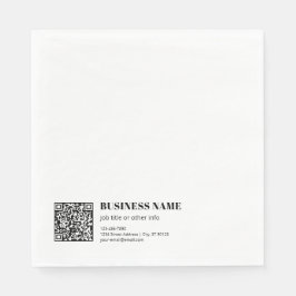 Servilleta De Papel Código QR comercial y texto retro-moderno editable