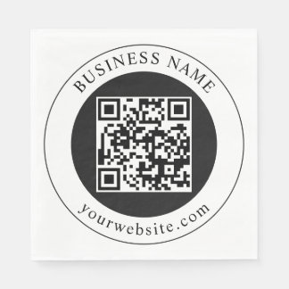 Servilleta De Papel Código QR con nombre de empresa editable