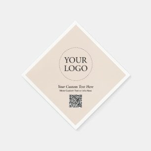 Servilleta De Papel Código QR de logotipo empresarial personalizado be
