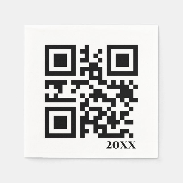 Servilleta De Papel Código QR de Navidad (Anverso)