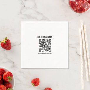 Servilleta De Papel Código QR de personalizable y nombre comercial
