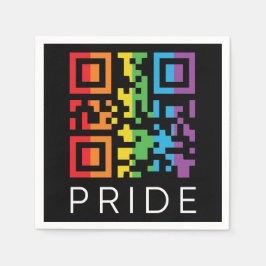 Servilleta De Papel Código QR del Arcoiris Orgullo LGBTQIA+