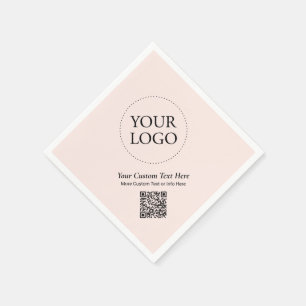 Servilleta De Papel Código QR del logotipo comercial del Personalizado