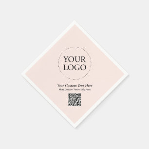 Servilleta De Papel Código QR del logotipo empresarial personalizado d