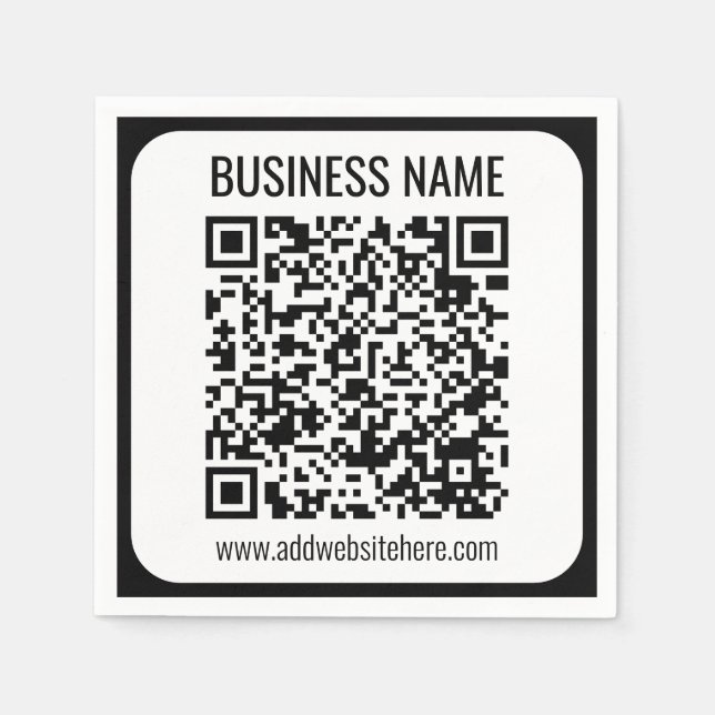 Servilleta De Papel Código QR instantáneo (introduzca la dirección URL (Anverso)
