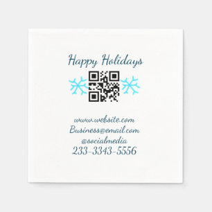 Servilleta De Papel código QR personalizado simple agregue su nombre t