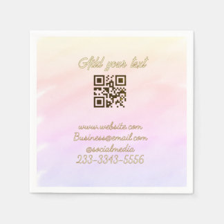 Servilleta De Papel código QR personalizado simple agregue su nombre t