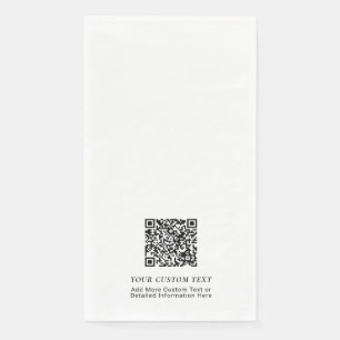 Servilleta De Papel Código QR personalizado simple de marca para promo