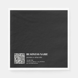 Servilleta De Papel Código QR personalizado y texto retro-moderno edit
