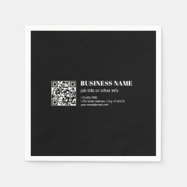 Servilleta De Papel Código QR personalizado y texto retro-moderno edit