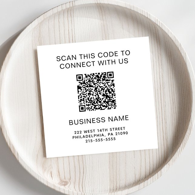 Servilleta De Papel Código QR promocional (Modern QR Code Company Promotional Napkins)