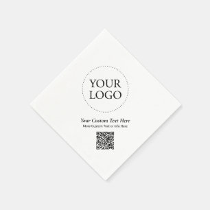 Servilleta De Papel Código QR Promocional de Logotipo Empresarial Pers