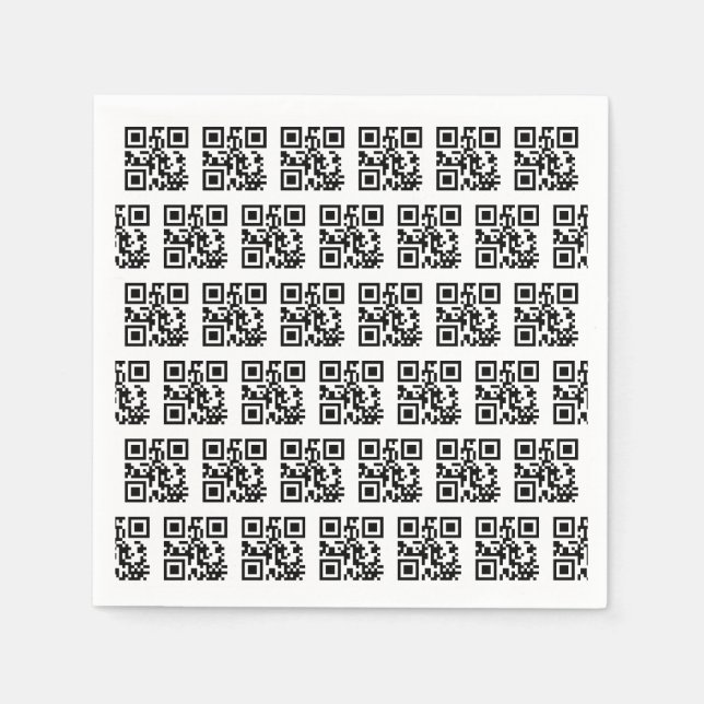 Servilleta De Papel Códigos QR de Felices Fiestas (Anverso)