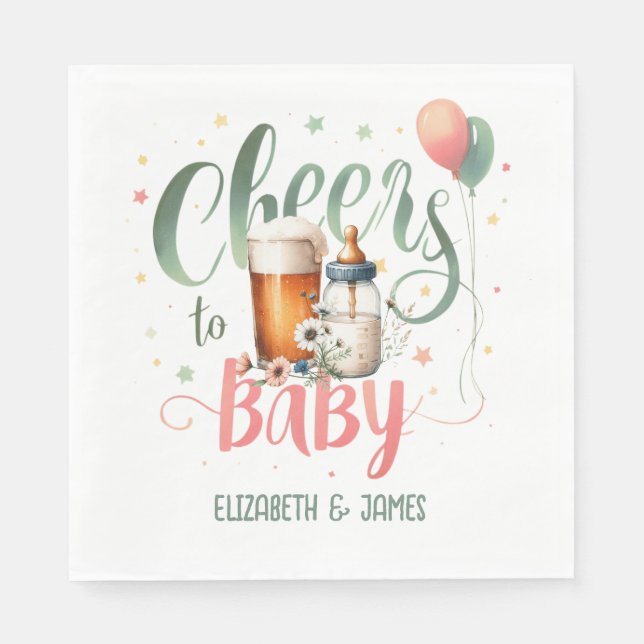 Servilleta De Papel COED Baby Brewing Beers Bottles Cheke to Baby (Anverso)