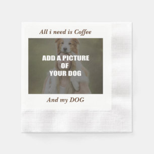 Servilleta De Papel Coffee and my Dog Throw Pillow