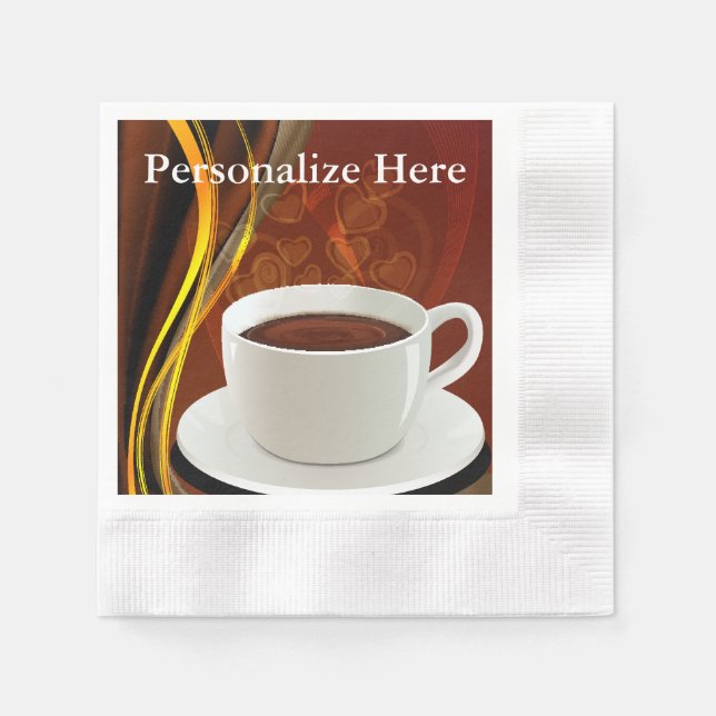 Servilleta De Papel Coffee Café Art (Anverso)