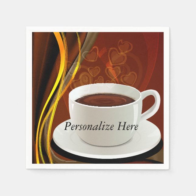 Servilleta De Papel Coffee Café Art (Anverso)