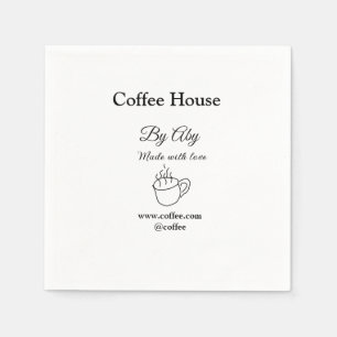 Servilleta De Papel Coffee house hecho con amor añada sitio web de tex