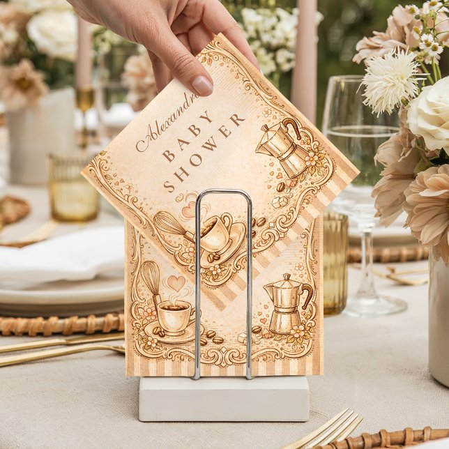 Servilleta De Papel Coffee Lover Baby Shower (Subido por el creador)