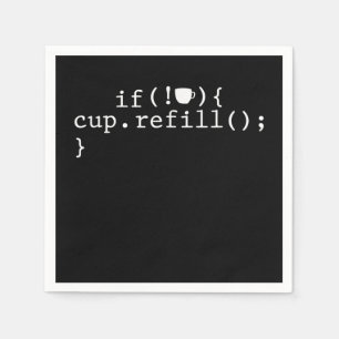Servilleta De Papel Coffee Refill Smart Coding Software Engineer