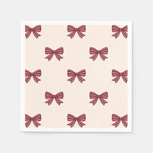 Servilleta De Papel Cojín decorativo del patrón de arcos rosados rojos