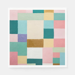 Servilleta De Papel Colcha geométrica pastel